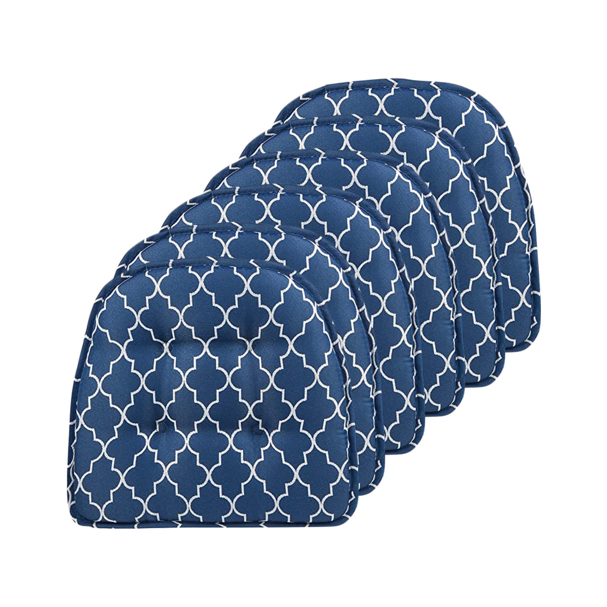 Non-Slip Chair Cushions, Assembled in USA, U-Shaped Skid-Proof Seat Pads for Dining Room, Kitchen, Office, 15"x16"