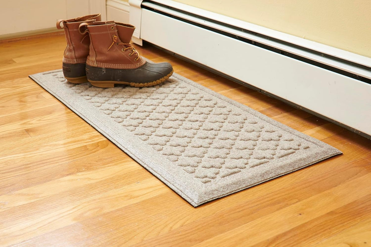 Mats Inc. Artisan Entry Indoor Mats for Entryway, Durable & Easy to Clean Tray for Boots, Anti-Slip & Water-Resistant for Front Room, Made in The USA, 15" x 36", Graphite