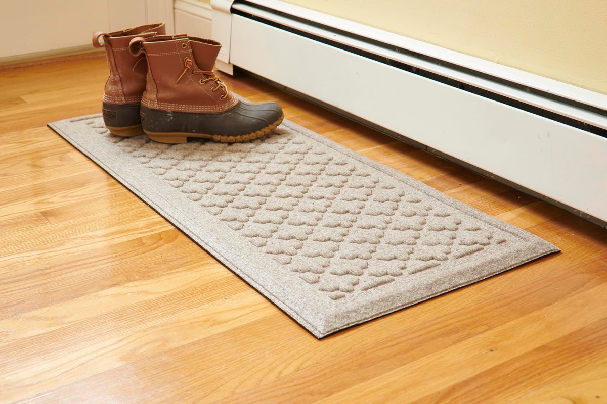 Mats Inc. Artisan Entry Indoor Mats for Entryway, Durable & Easy to Clean Tray for Boots, Anti-Slip & Water-Resistant for Front Room, Made in The USA, 15" x 36", Graphite