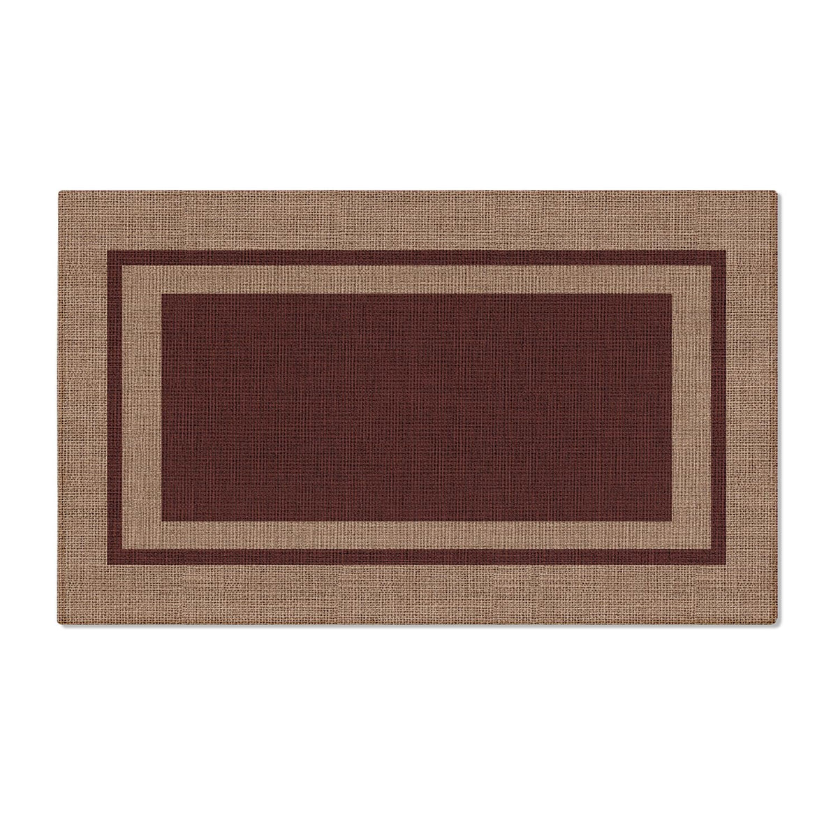 Artoid Mode Beige Absorbent Rectangle Non-Skid Doormat, Home Mats Non Slip Washable Natural Rubber Back Door Mat Floor Mat for 17x29 Inch
