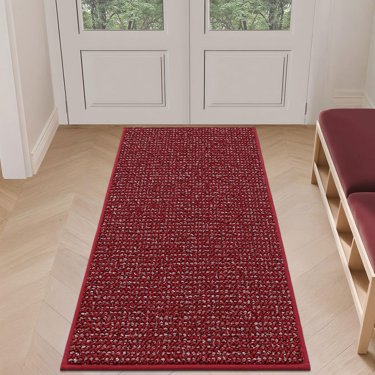 BEQHAUSE Dirt Trapper Door Mat 20" x 32", Non-Slip Washable Doormats, Blue