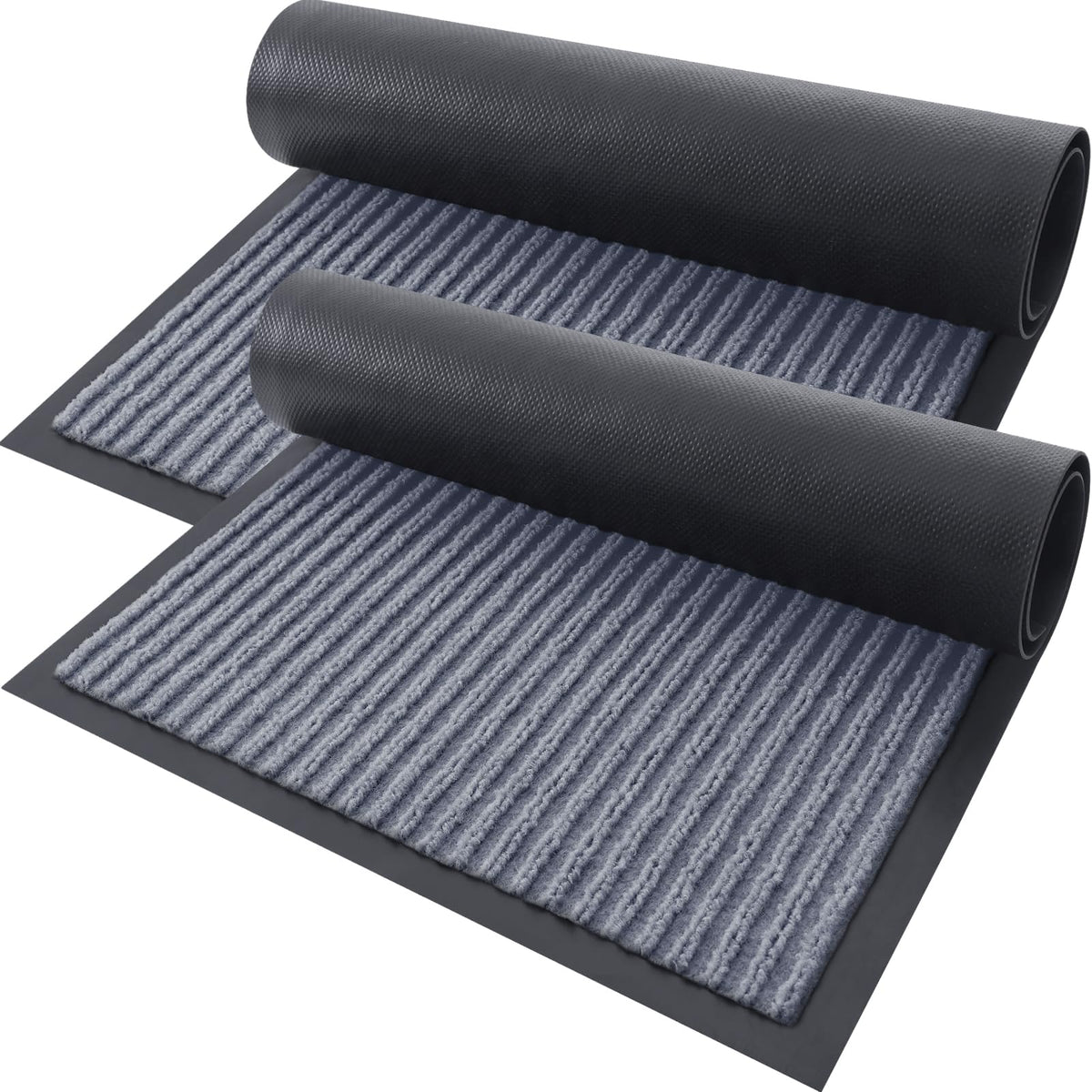 OLANLY 2-Pack Front Door Mats 29.5x17, Waterproof Heavy-Duty Doormats