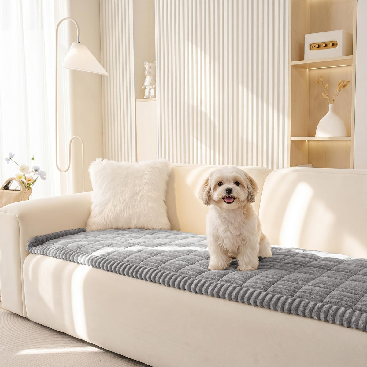 MEETSKY Couch Cover for Dogs, Washable Sofa Covers for 3 Cushion Couch