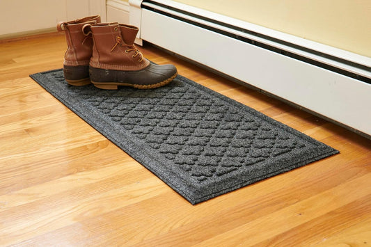Mats Inc. Artisan Entry Indoor Mats for Entryway, Durable & Easy to Clean Tray for Boots, Anti-Slip & Water-Resistant for Front Room, Made in The USA, 15" x 36", Graphite