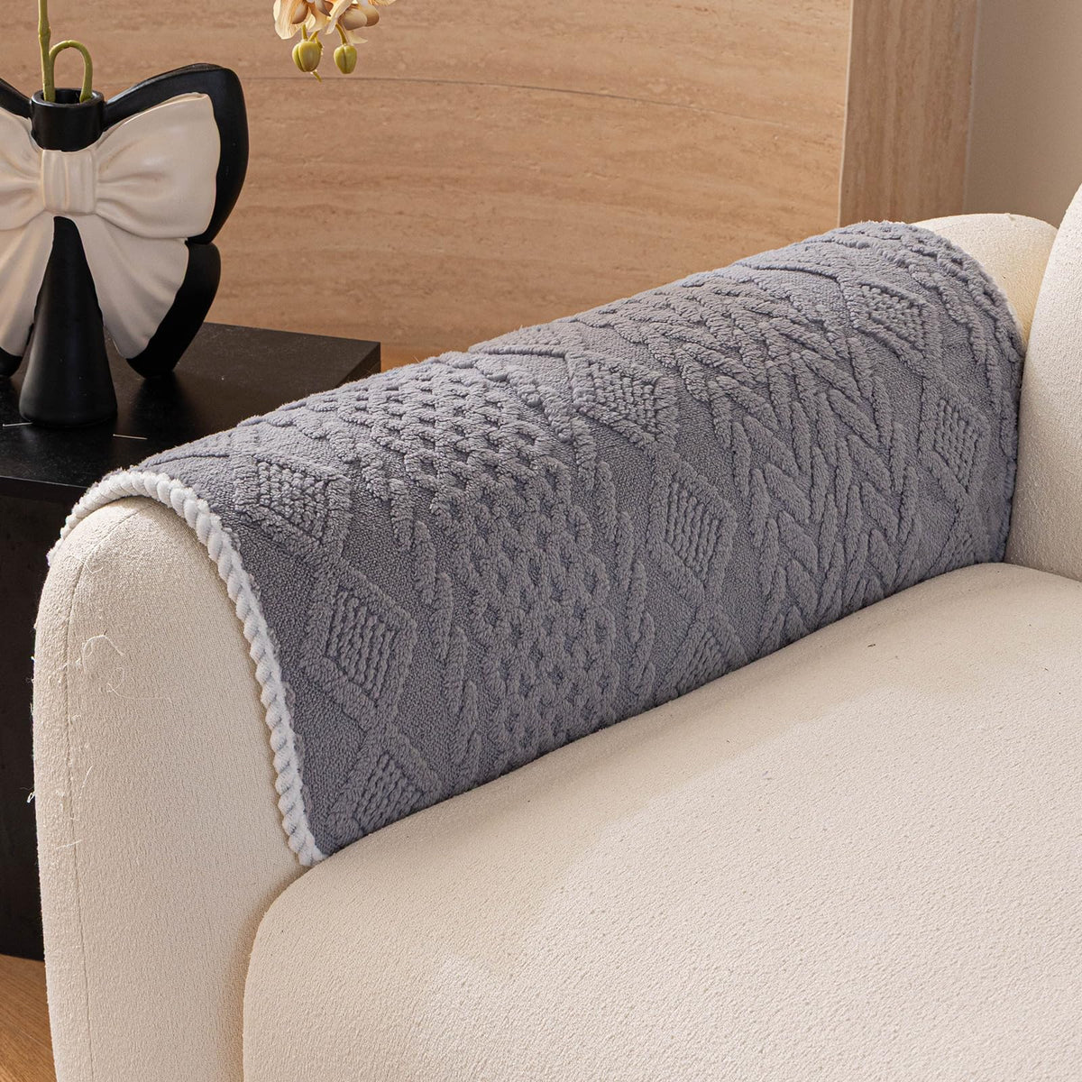 Funny Fuzzy Pet Couch Covers for 2 Seats, White, 1PC, 35.4"x47"
