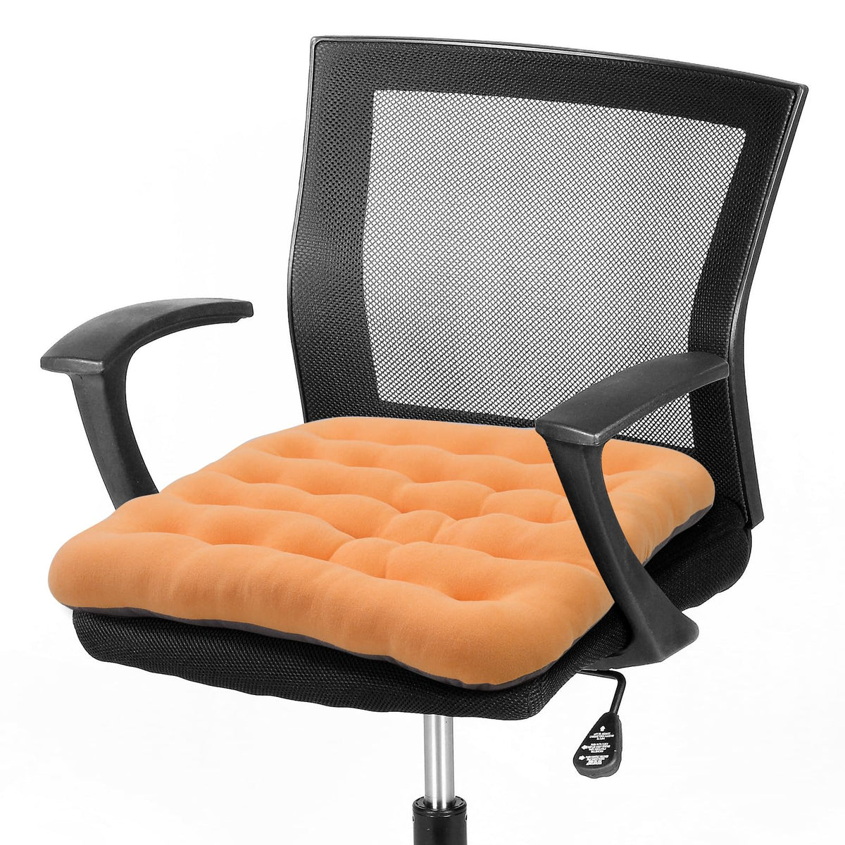 BUYUE Good Support Office Chair Cushion Padded, Soft Velvet Comfortable Non-Slip Seat Cushion for Computer Desk Kitchen Chair (1 Count, Black)