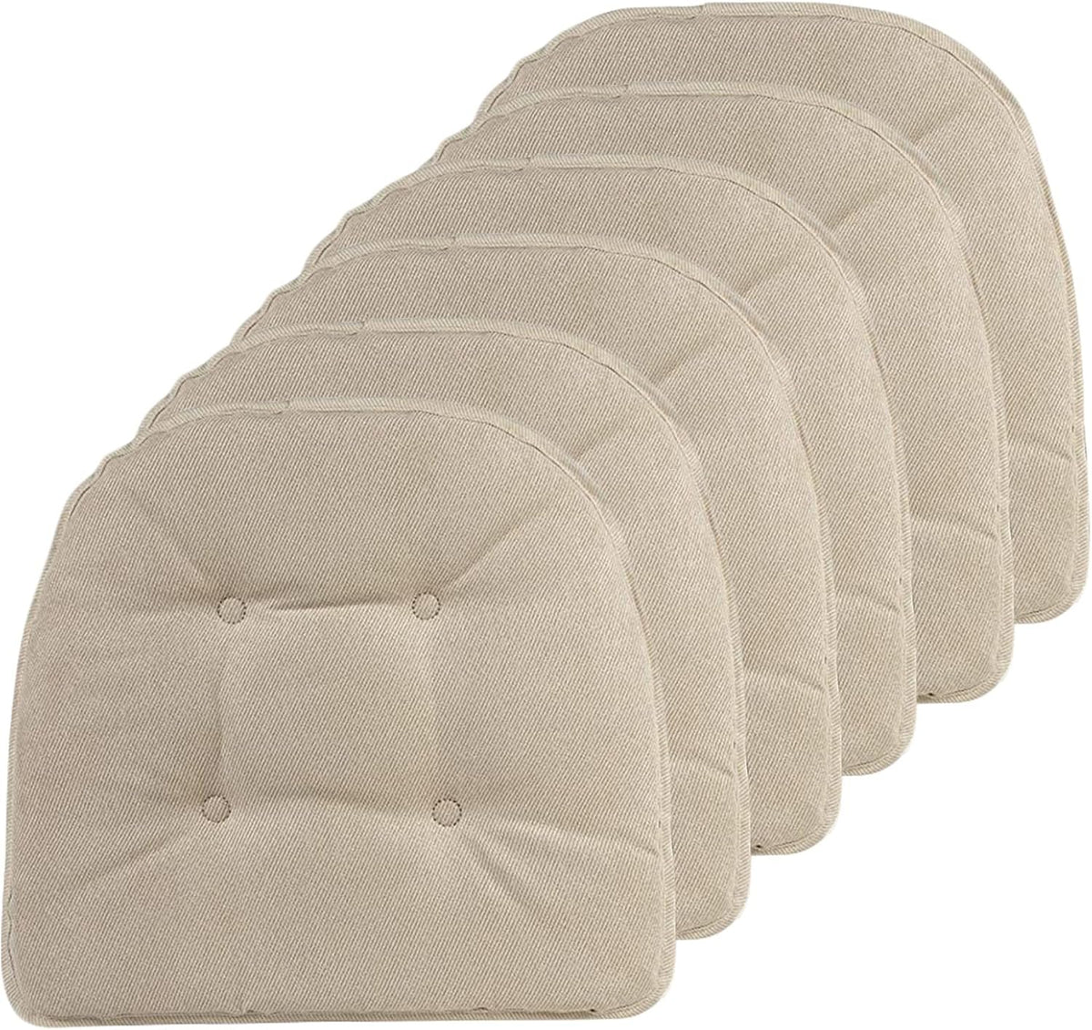 Non-Slip Chair Cushions, Assembled in USA, U-Shaped Skid-Proof Seat Pads for Dining Room, Kitchen, Office, 15"x16"