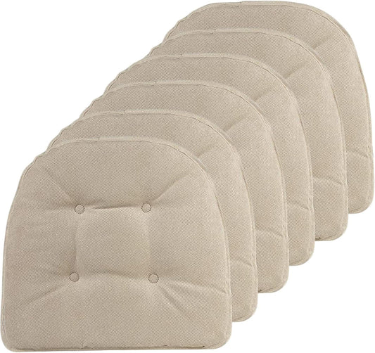 Non-Slip Chair Cushions, Assembled in USA, U-Shaped Skid-Proof Seat Pads for Dining Room, Kitchen, Office, 15"x16"