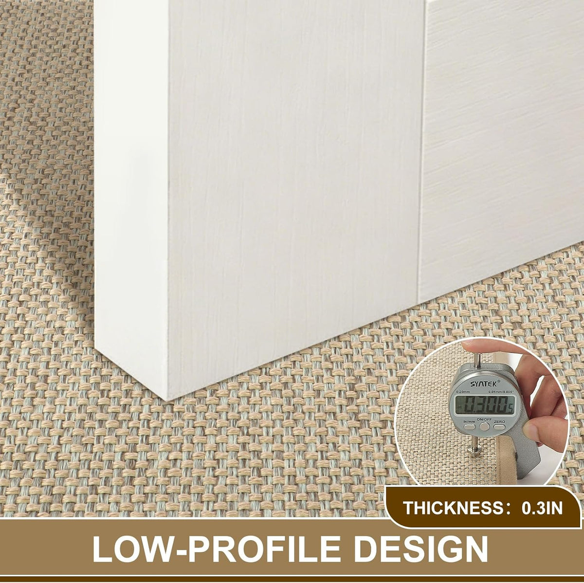 LEKEEPGO Door Mat 17"x29", Non Slip Washable Indoor Door Mat, Khaki
