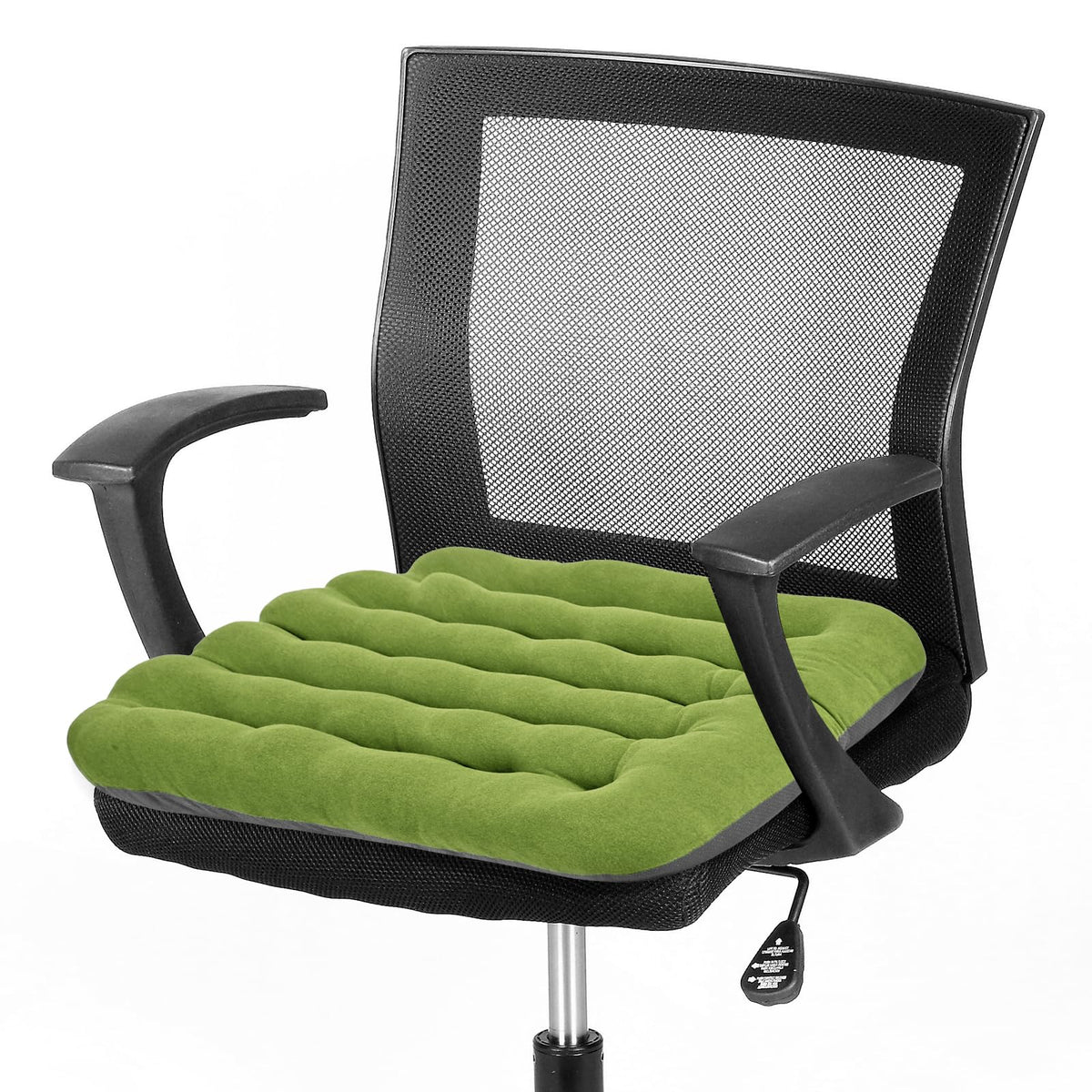 BUYUE Good Support Office Chair Cushion Padded, Soft Velvet Comfortable Non-Slip Seat Cushion for Computer Desk Kitchen Chair (1 Count, Black)