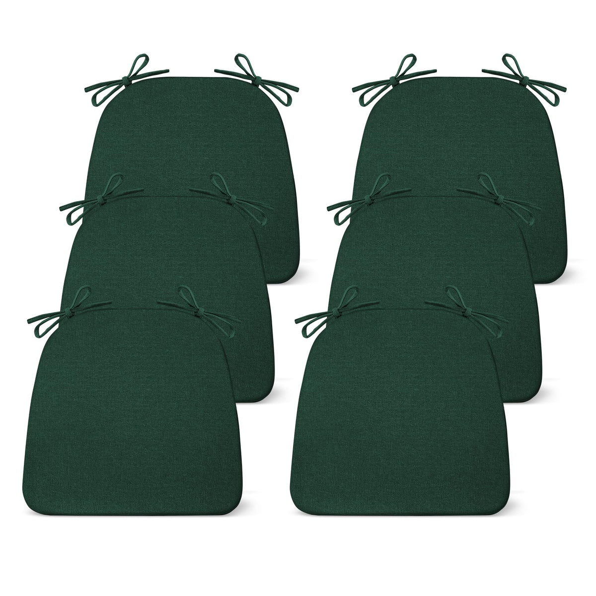 IASEAHK Chair Cushions for Dining Chairs Set of 4, Non Slip Kitchen Chair Pads, 17" x 16" x 2", Indoor Dining Chair Cushions with Ties, D-Shaped Seat Cushions for Kitchen Chairs, Beige