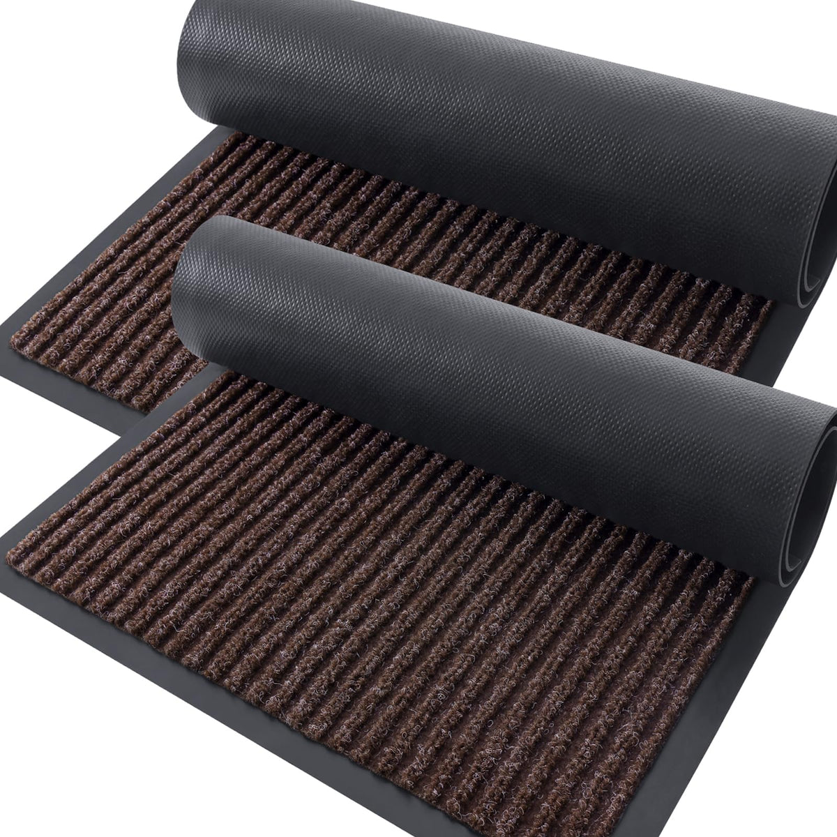 OLANLY 2-Pack Front Door Mats 29.5x17, Waterproof Heavy-Duty Doormats