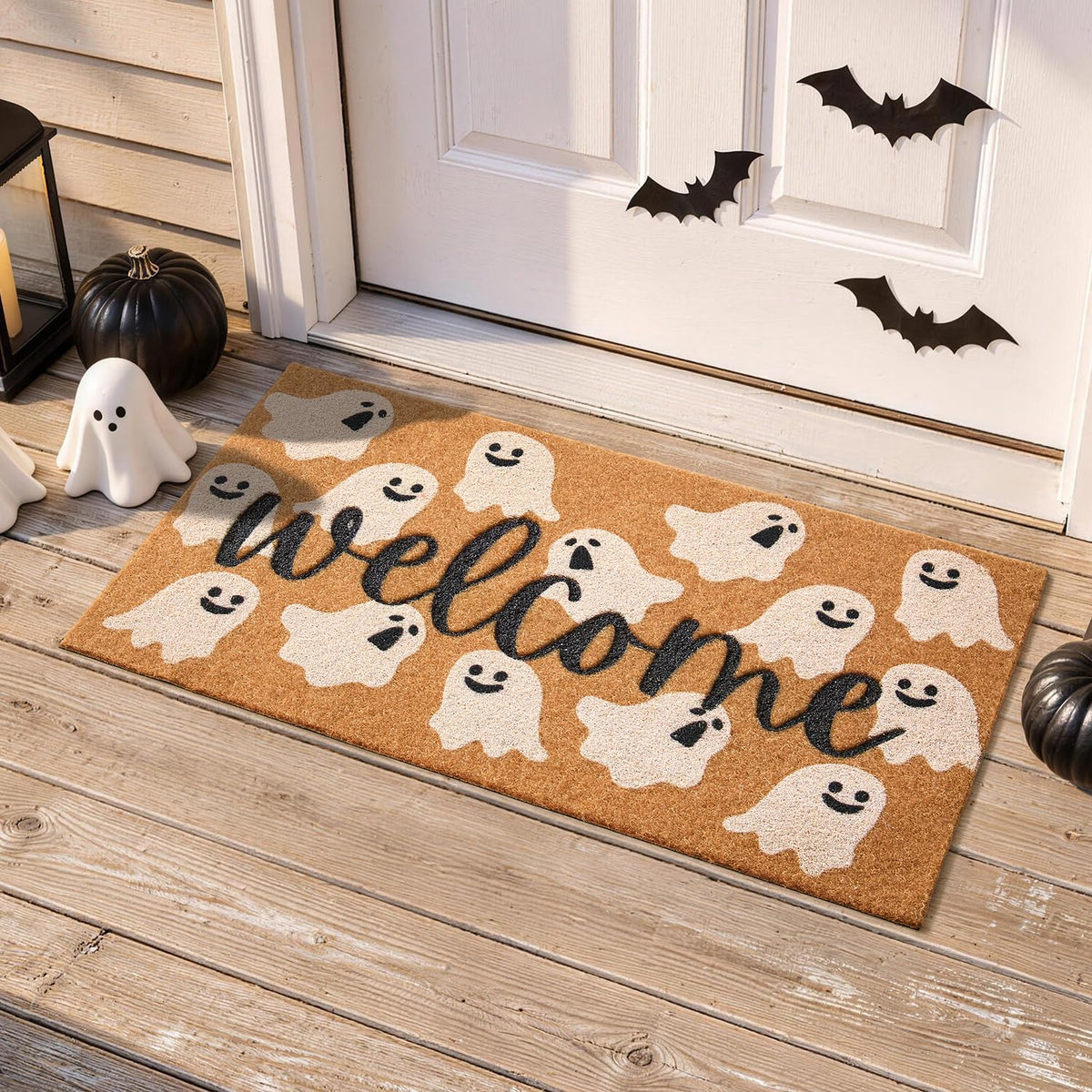 TYUU Fall Door Mat, Welcome Mat for Outdoor Entrance Maple Leaf 17" x 30"