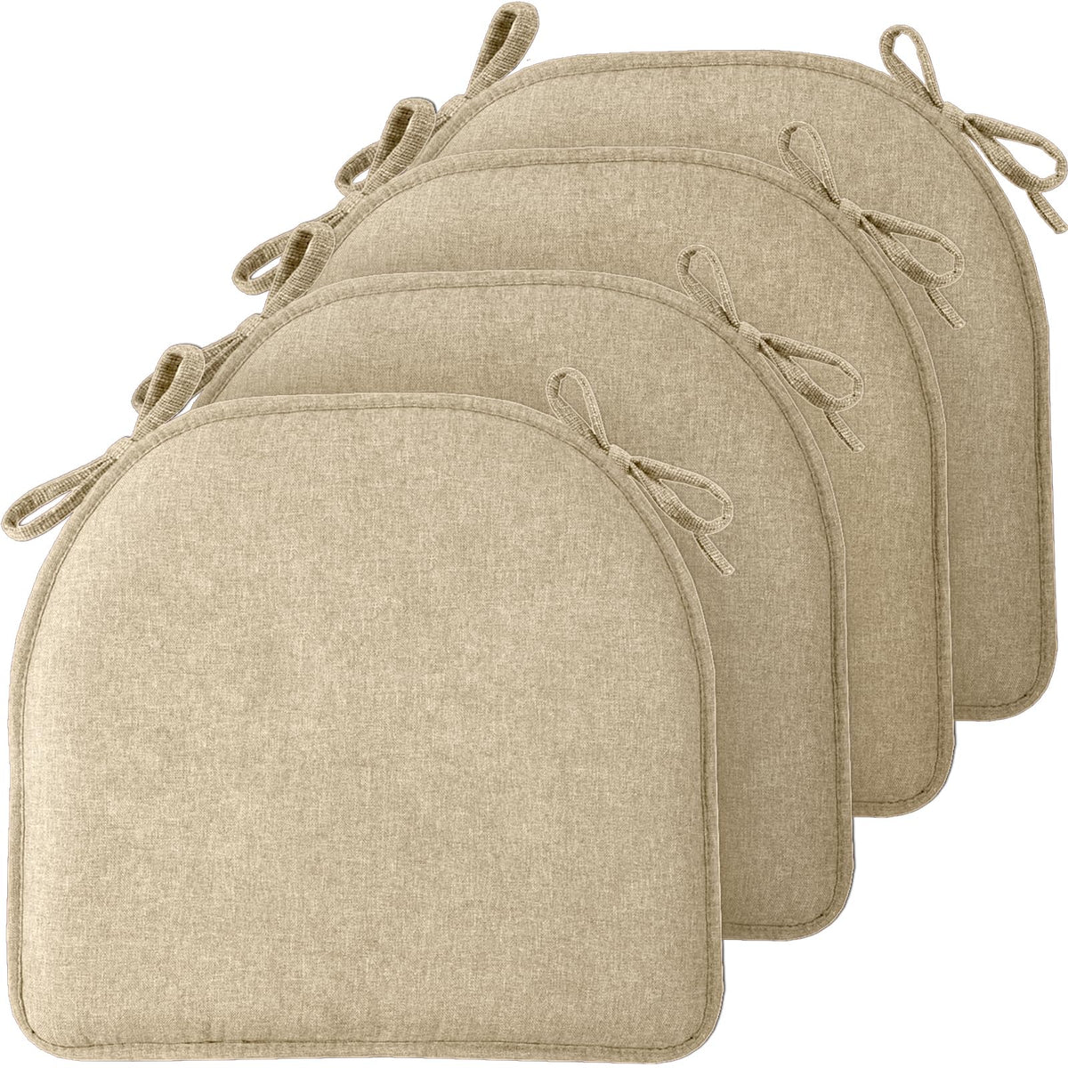 TushGuard Chair Cushions, 4 Pack Memory Foam Chair Pads, Grey