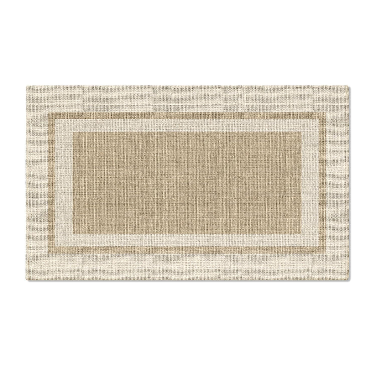 Artoid Mode Beige Absorbent Rectangle Non-Skid Doormat, Home Mats Non Slip Washable Natural Rubber Back Door Mat Floor Mat for 17x29 Inch