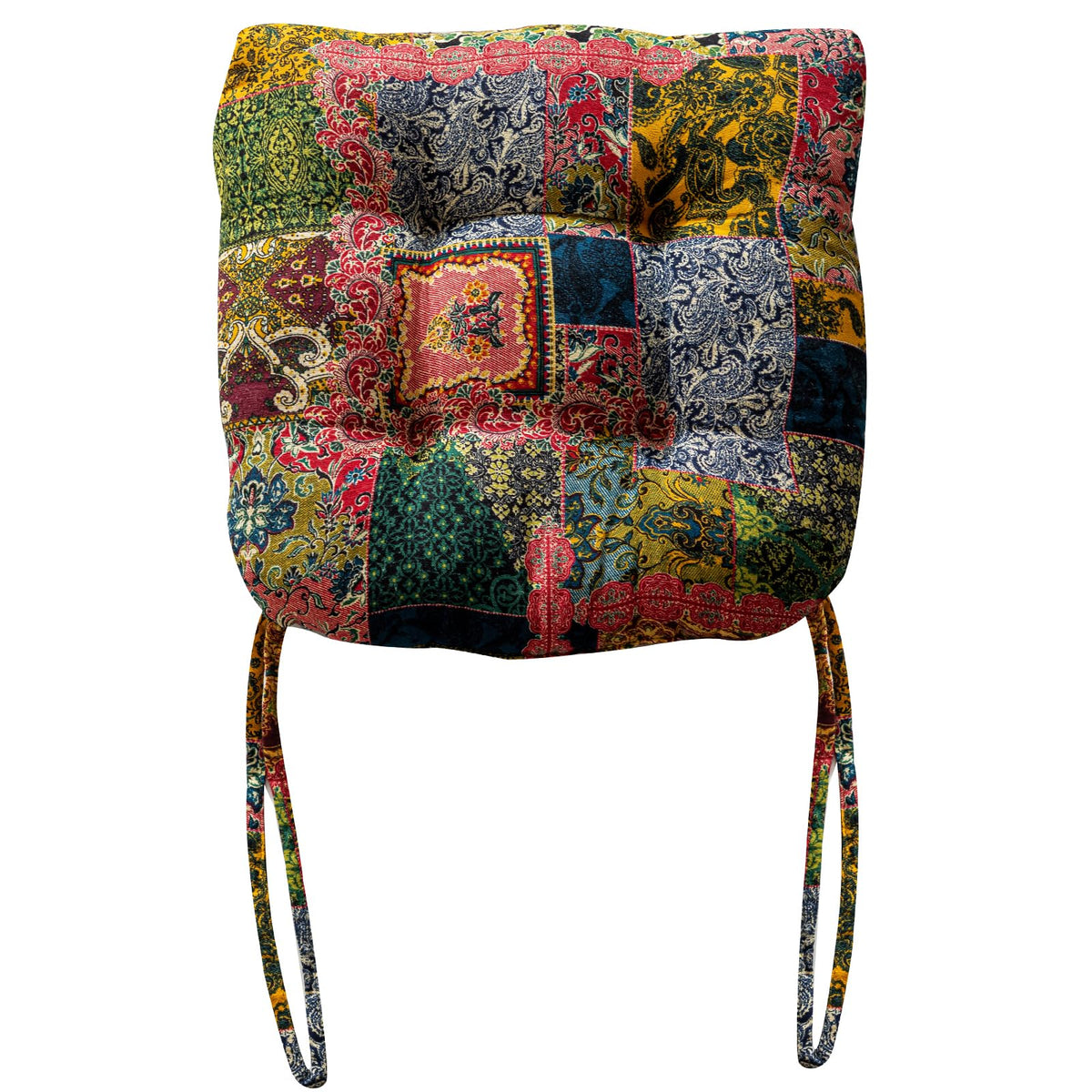 vctops Farmhouse Bird Print Chair Cushions with Ties U-Shaped Soft Comfortable Chair Pads Non Slip Seat Cushions for Indoor Dining Room and Kitchen Chairs (White,16"x16")