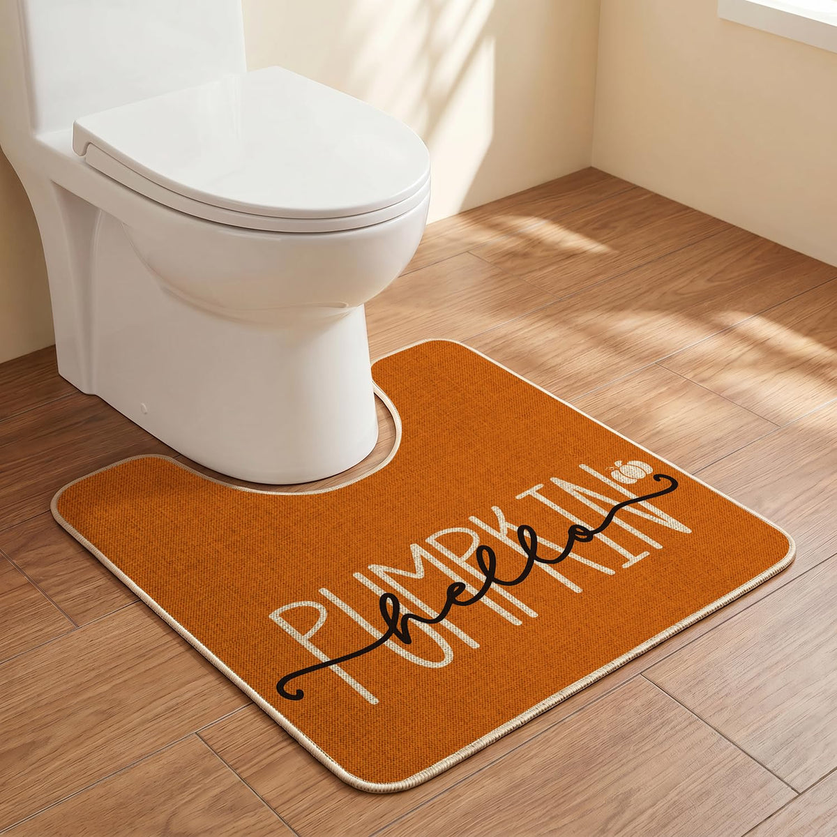 Artoid Mode Orange Hello Pumpkin Fall Doormat 17x29 Inch