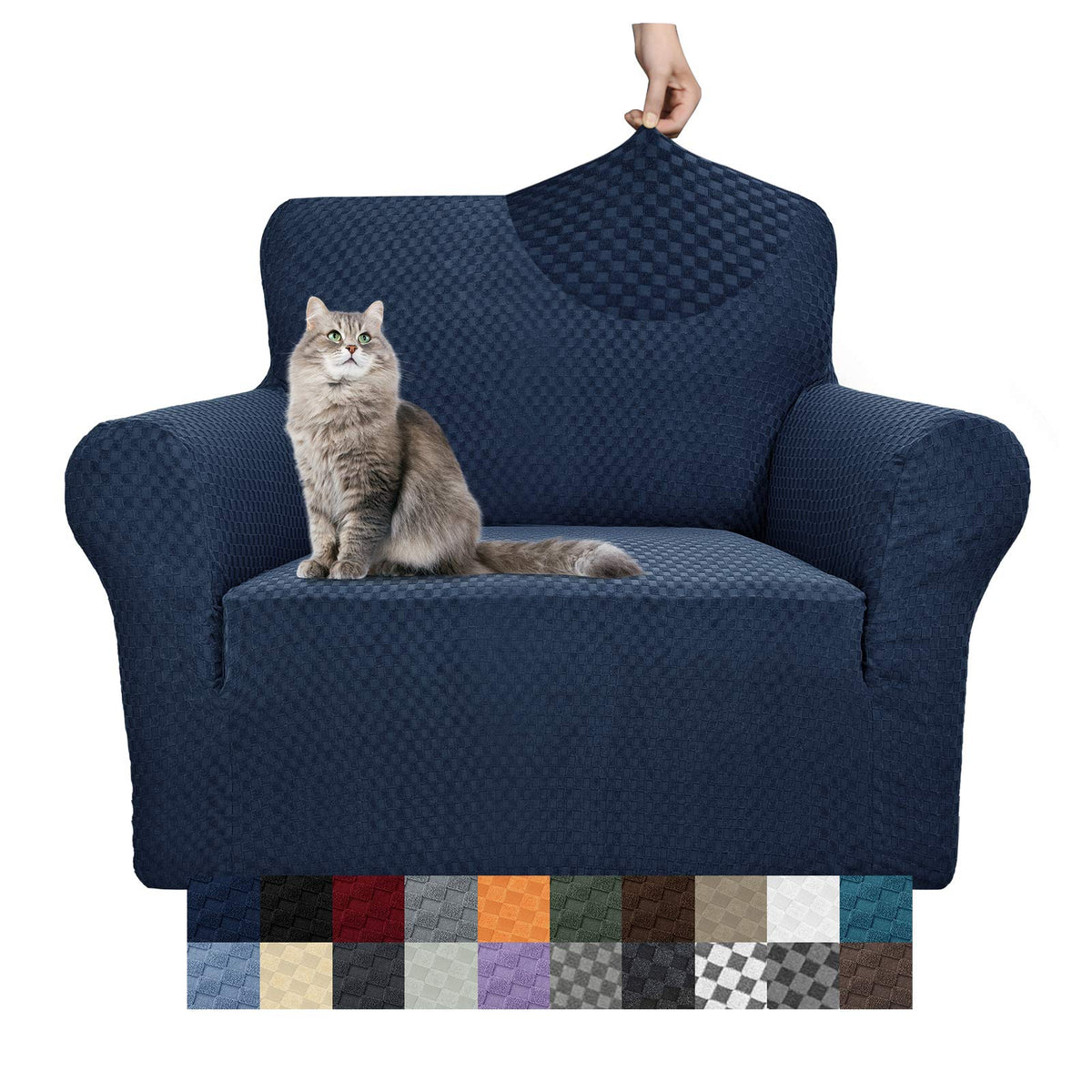 YEMYHOM Couch Cover Latest Jacquard Design High Stretch Sofa Covers for 3 Cushion Couch, Pet Dog Cat Proof Slipcover Non Slip Magic Elastic Furniture Protector (Sofa, Light Gray)