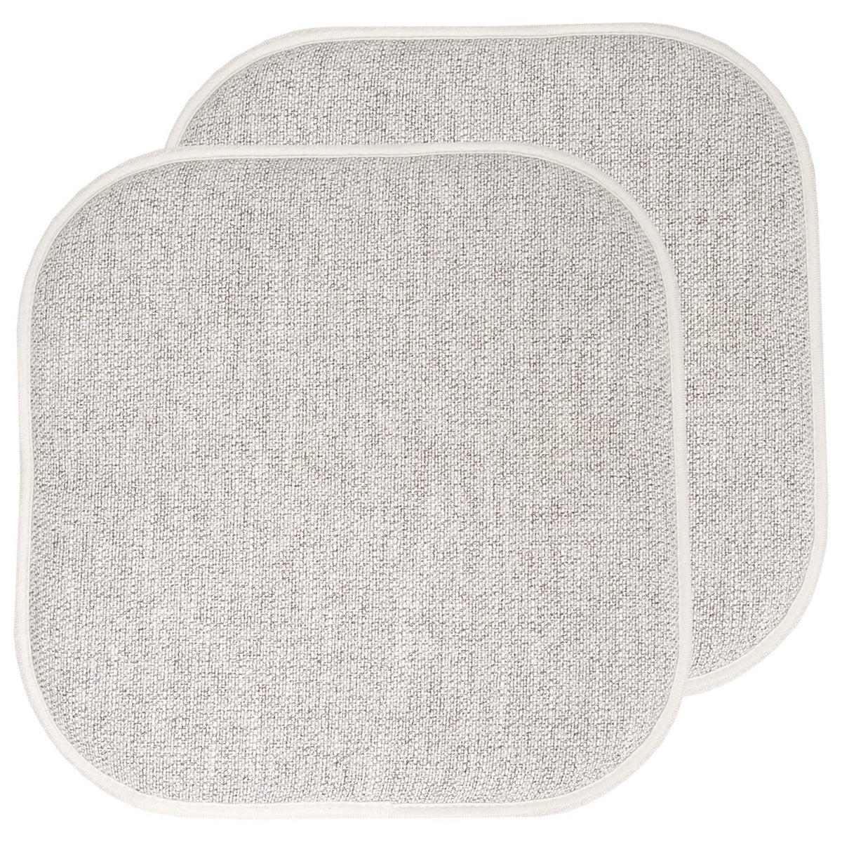 Sweet Home Collection Chair Cushion Memory Foam Pads Honeycomb Pattern Slip Non Skid Rubber Back Rounded Square 16" x 16" Seat Cover, 4 Pack, Alexis Chocolate