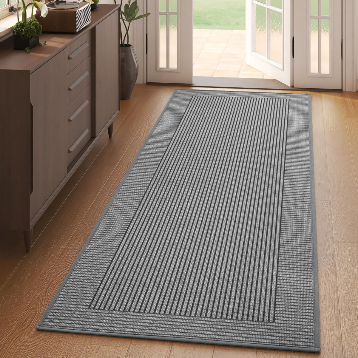 Door Mat Indoor Entrance Front Entry Mats,17''x30'',Brown