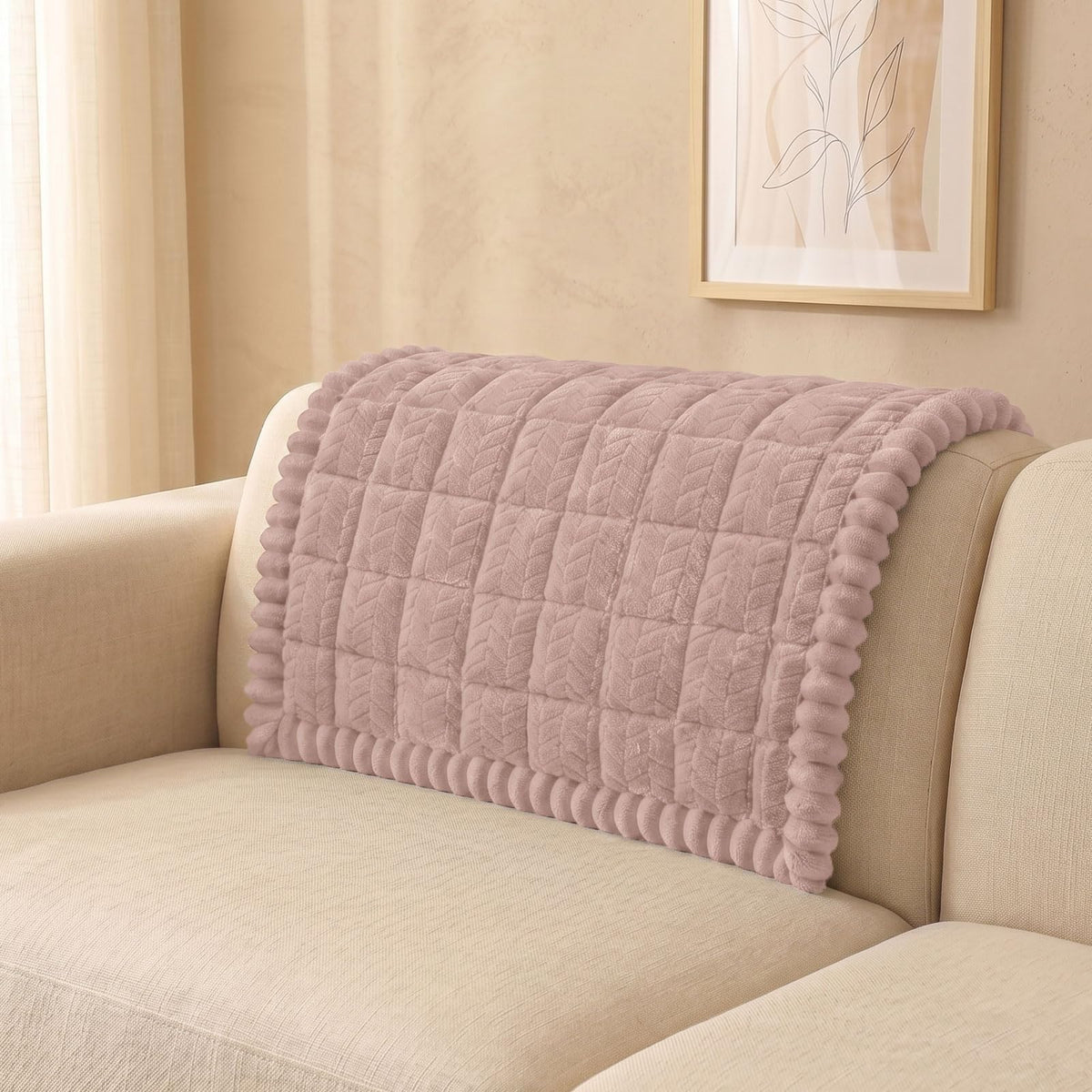 Smiry Couch Cover for Dogs, Non Slip Fuzzy Pet Sofa Covers Washable