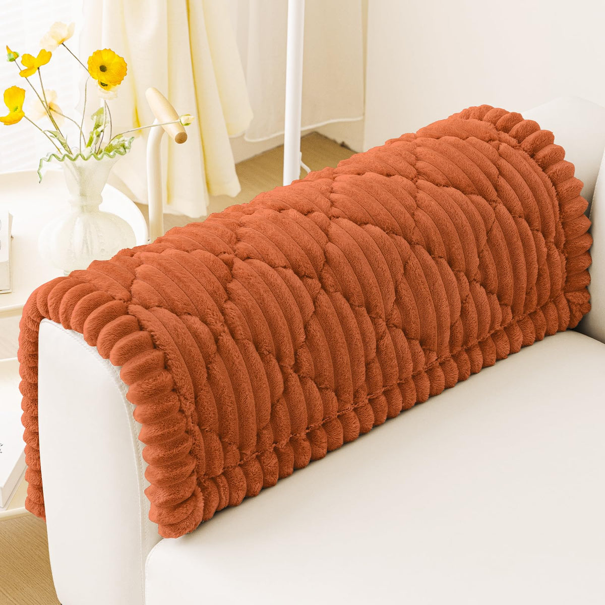 Smiry Couch Cover for Dogs Washable, Non Slip Fuzzy Pet Sofa Protector