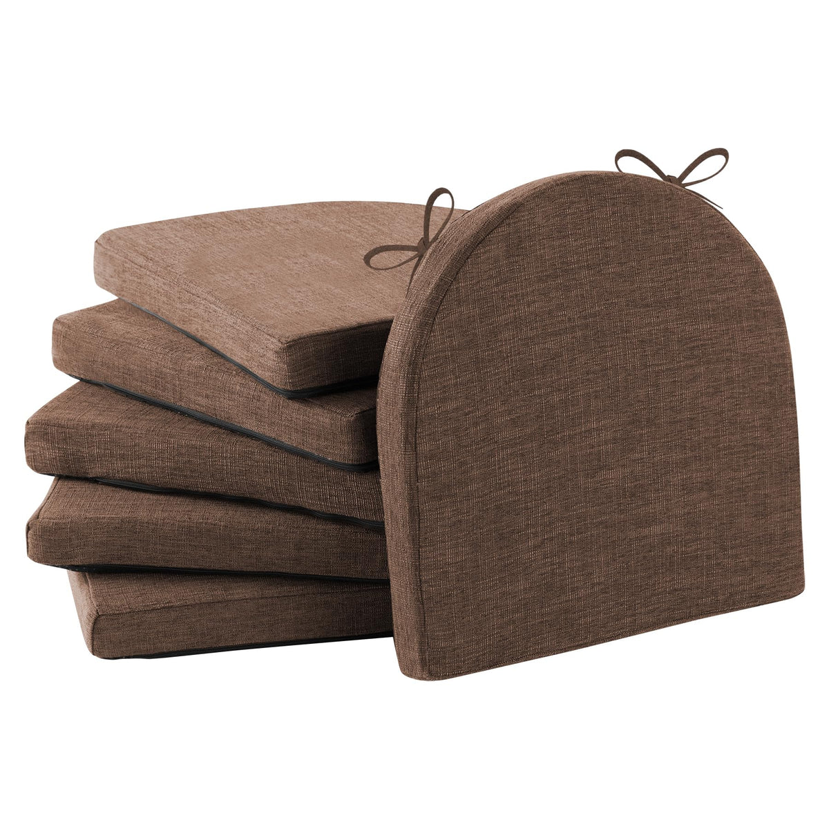 IPYNBAP Chair Cushions for Dining Chairs, Kitchen Chair Cushions, 16'' x 16'' x 2'', Non Slip Indoor Seat Cushions, Chair Pads for Dining Chairs with Ties & Removable Cover, Set of 4, Navy