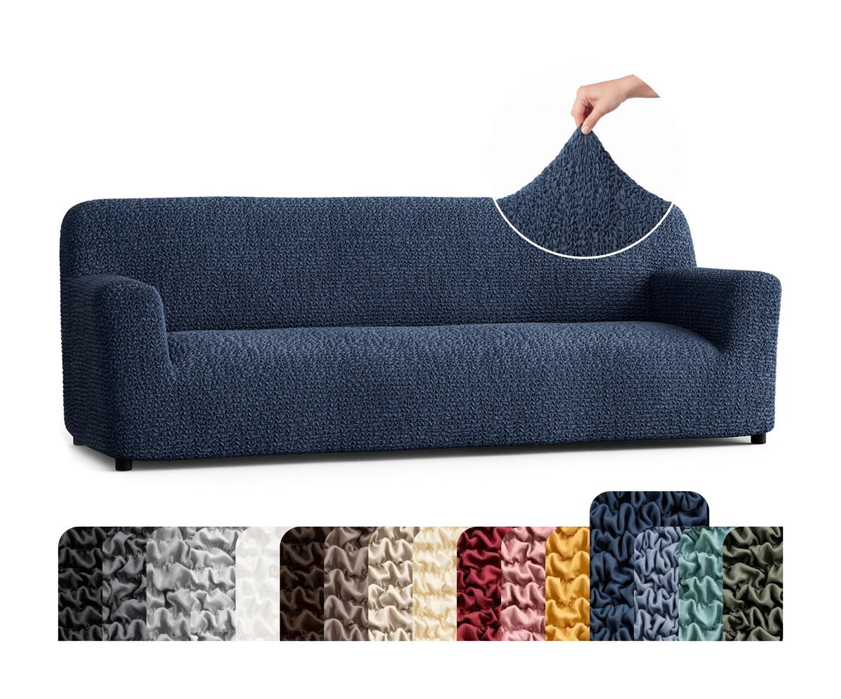 Premium Stretch Couch Covers for Sofa - Sofa Chair Cover Washable, Dogs & Pets Friendly - Elastic Polyester Loveseat Slipcovers - Non-Slip Love Seat Couch Covers - Soft Taupe (86"-120" Wide)