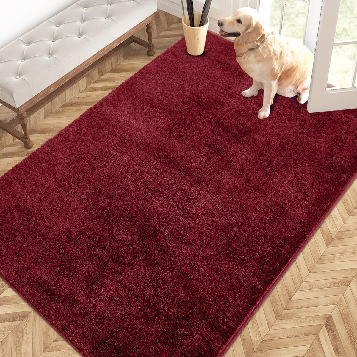 PURRUGS Dirt Trapping Indoor Door Mat, 24" x 35.5", Charcoal