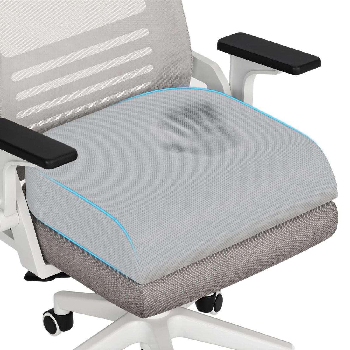 TranquilRelax Memory Foam Seat Cushion for Office Chair, 3-Inch, Black