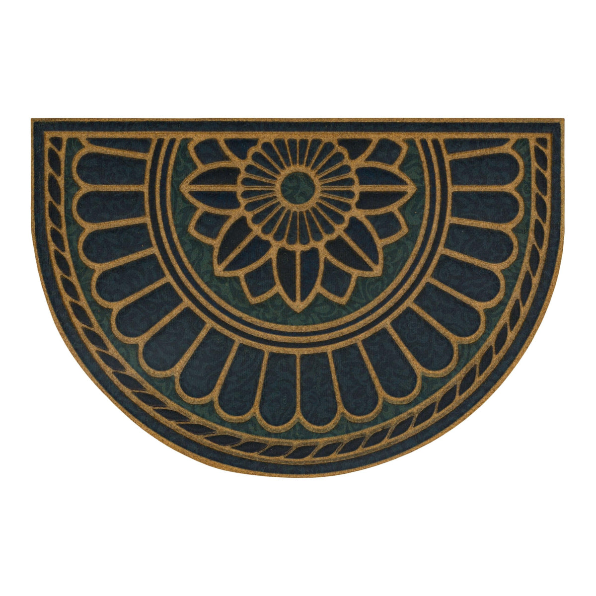 Mohawk Home Swirl Style Casual Ornamental Denim Blue 2' X 3' All Weather Outdoor Door Mat Perfect for Porch, Garage