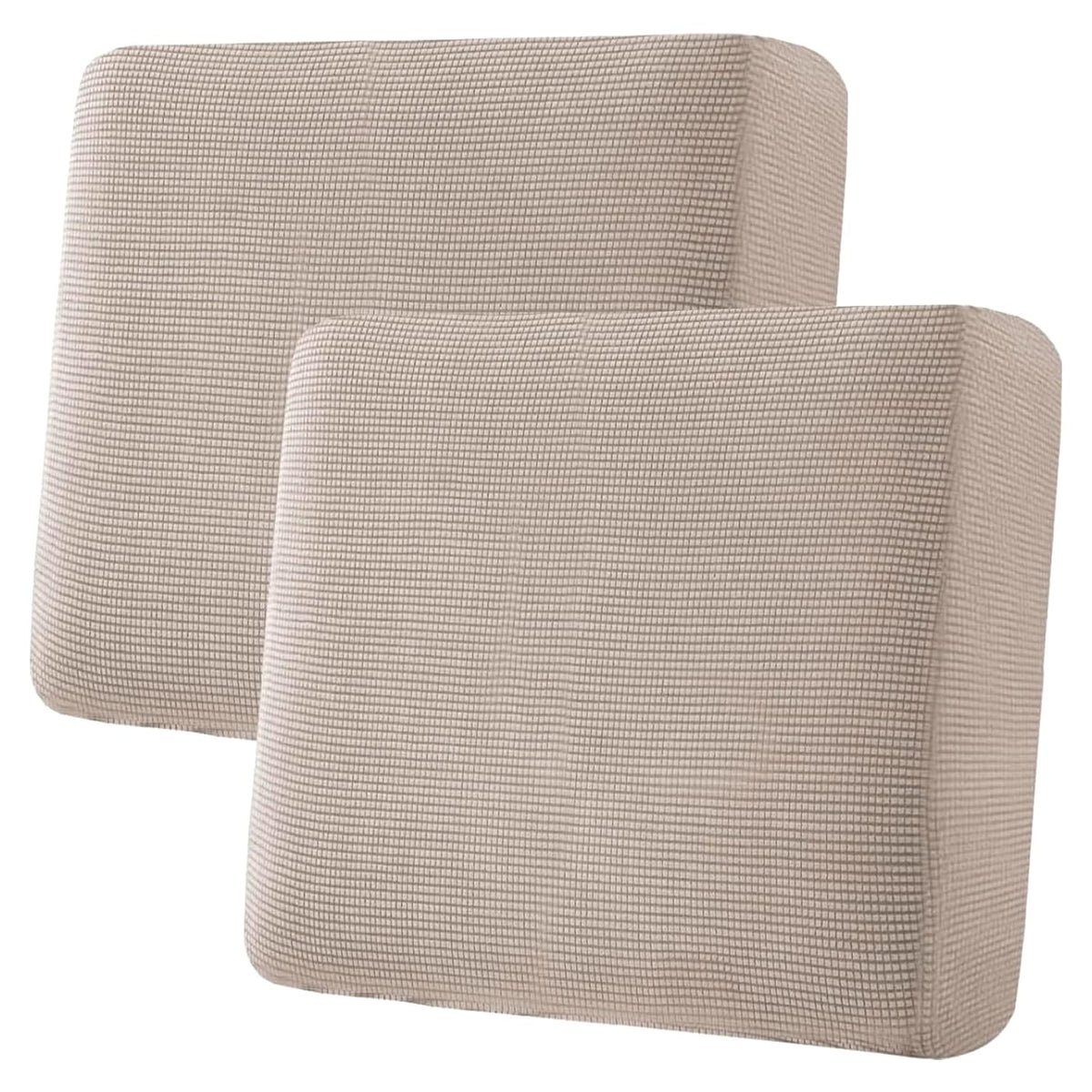 H.VERSAILTEX Super Stretch Individual Seat Cushion Covers Sofa Covers Couch Cushion Cover Slipcover Sets Thick Jacquard Textured Twill Fabric (3 Piece Sofa Cushion Covers, Grey)