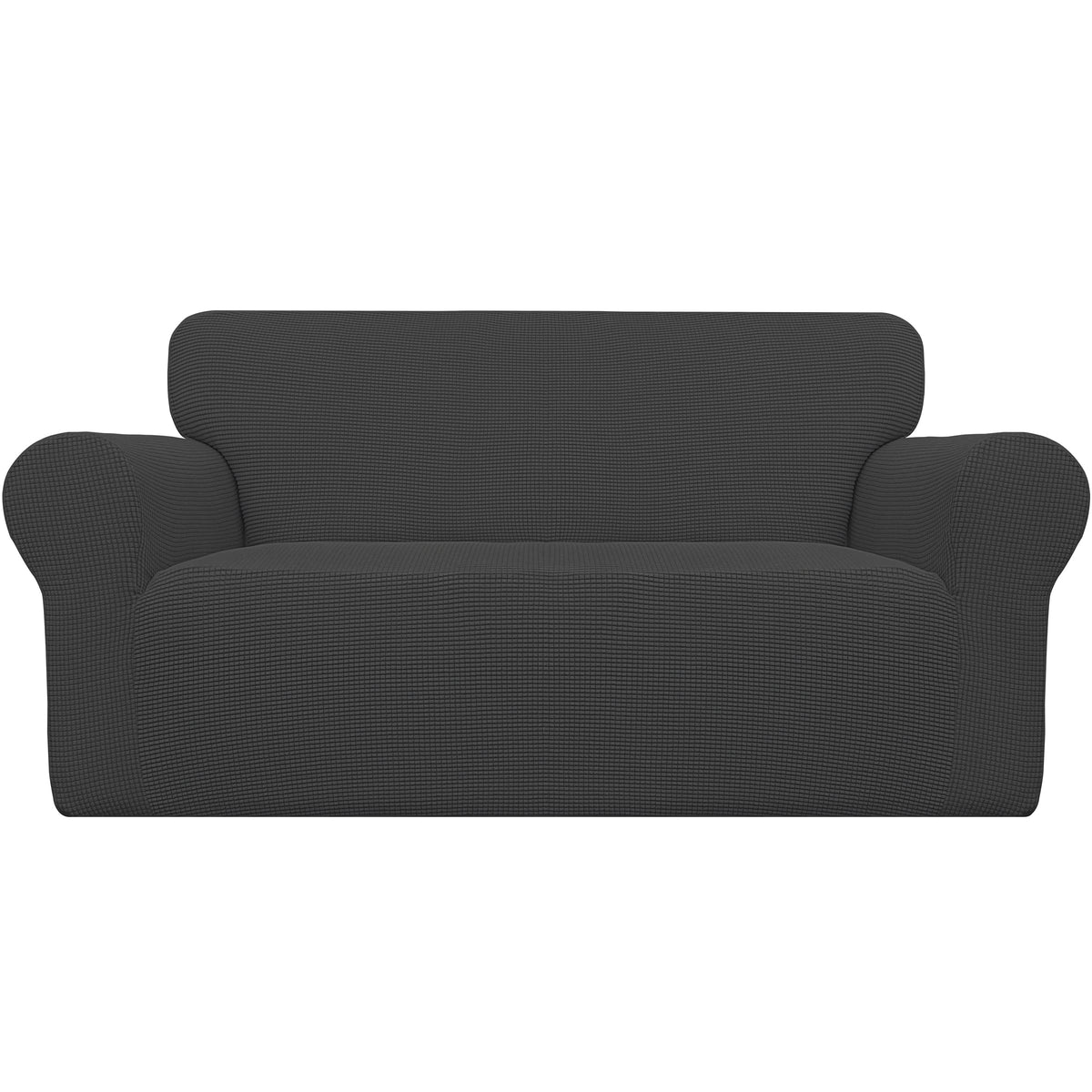 Easy-Going Stretch Loveseat Couch Covers Washable Dark Gray