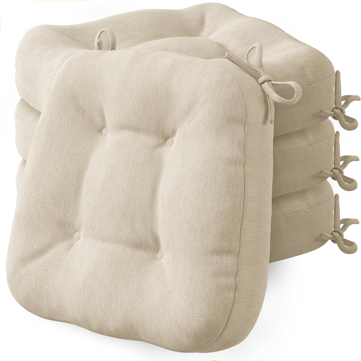 Codi Dining Chair Cushions 4 Pack, Thick Memory Foam Kitchen Seat Pads
