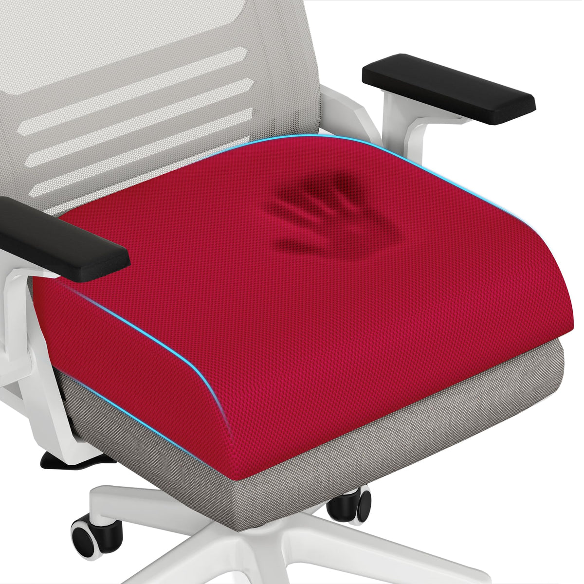 TranquilRelax Memory Foam Seat Cushion for Office Chair, 3-Inch, Black