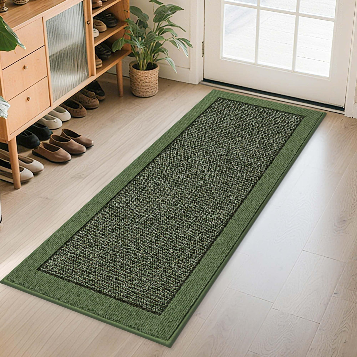 BEQHAUSE Indoor Door Mat 20" x 32", Dirt Trapper Door Mats, Taupe