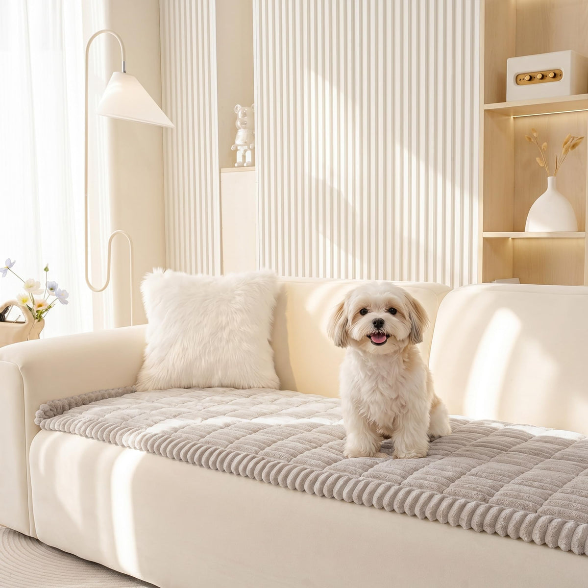 MEETSKY Couch Cover for Dogs, Washable Sofa Covers for 3 Cushion Couch