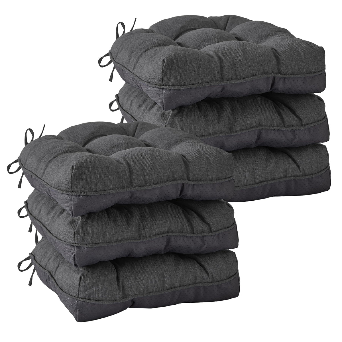 IASEAHK Chair Cushions for Dining Chairs, 15.5" x 15.5" x 4", Navy Blue