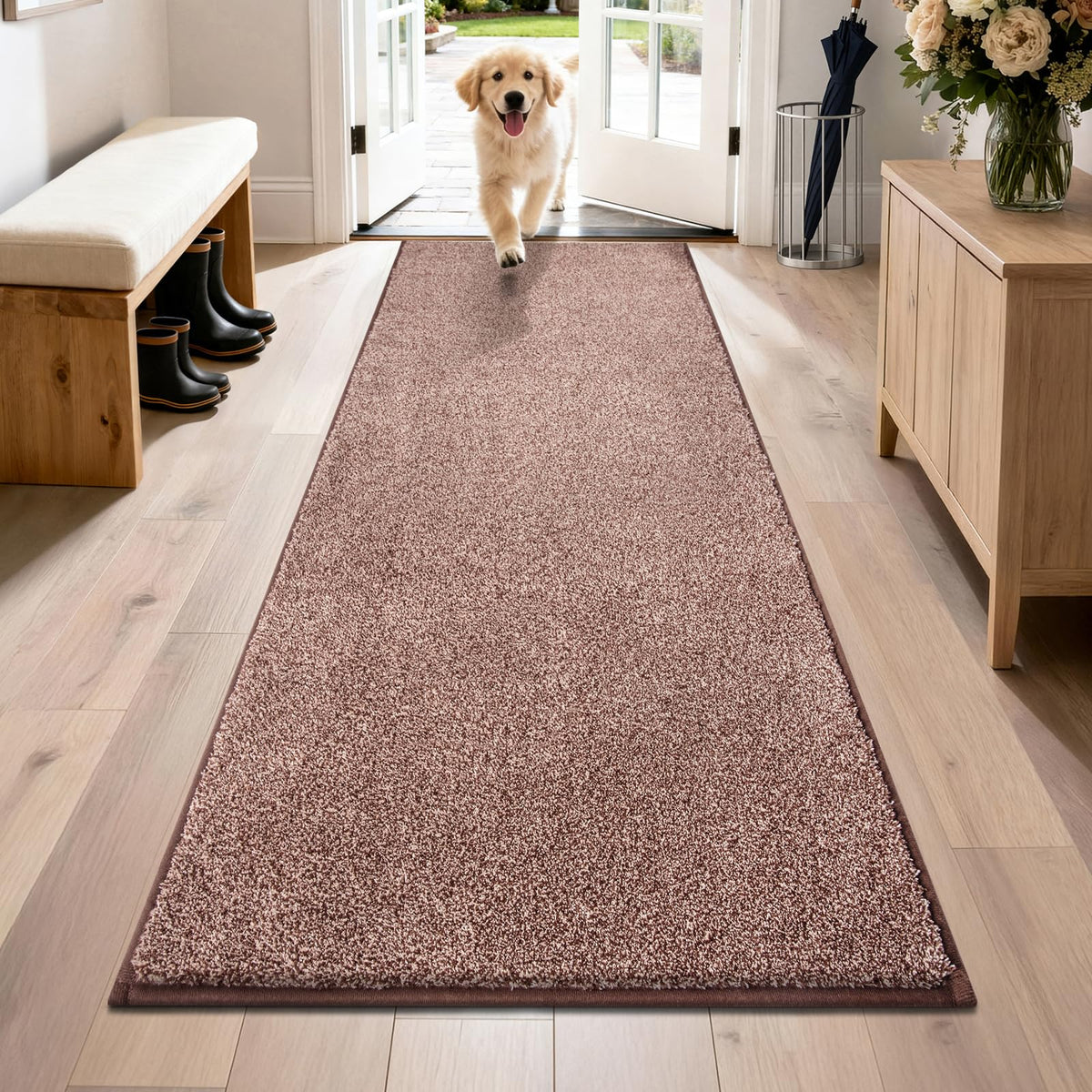 PURRUGS Dirt Trapping Indoor Door Mat, 24" x 35.5", Charcoal