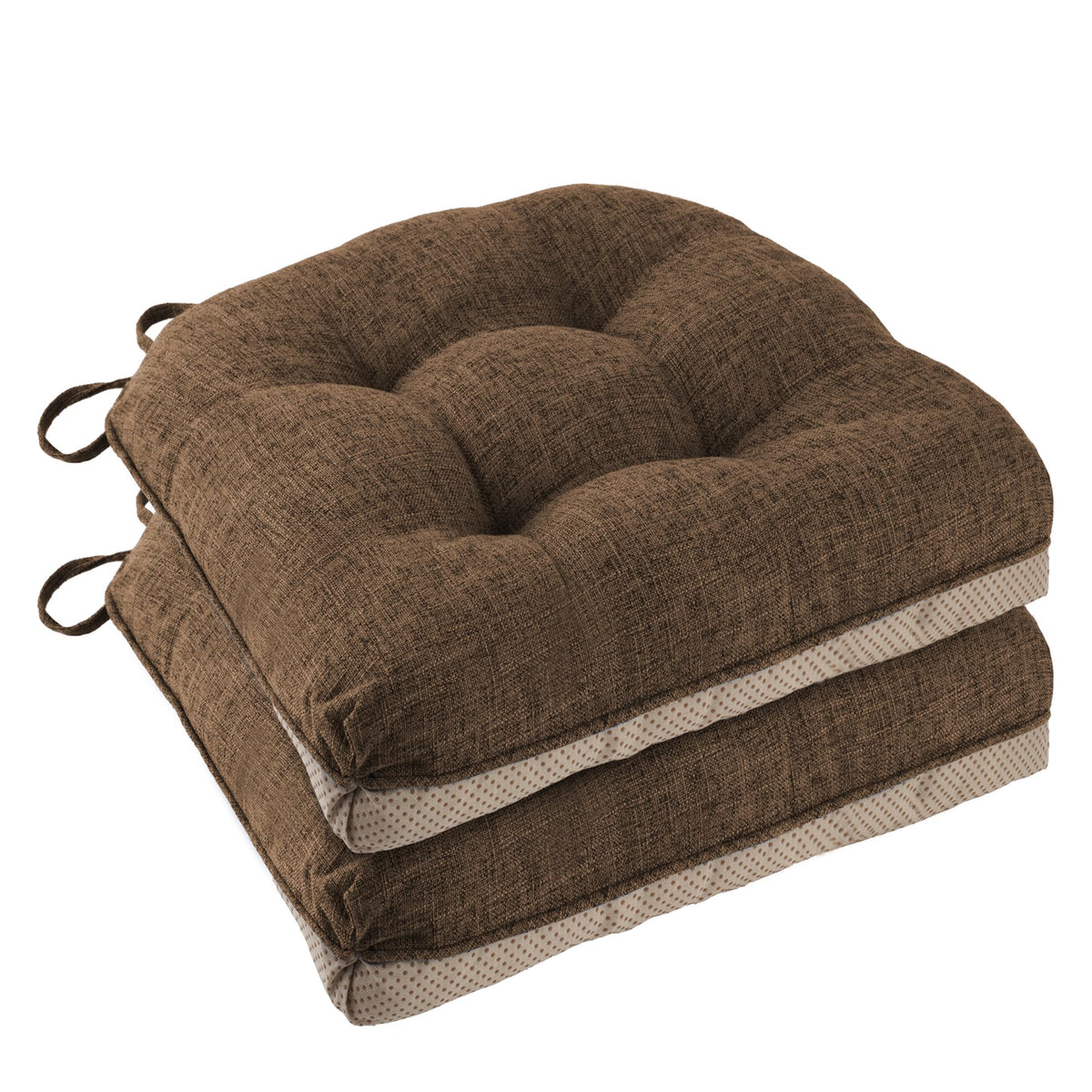 Chair Cushions for Dining Chairs Set of 4, 18"x18"x3", Coffee