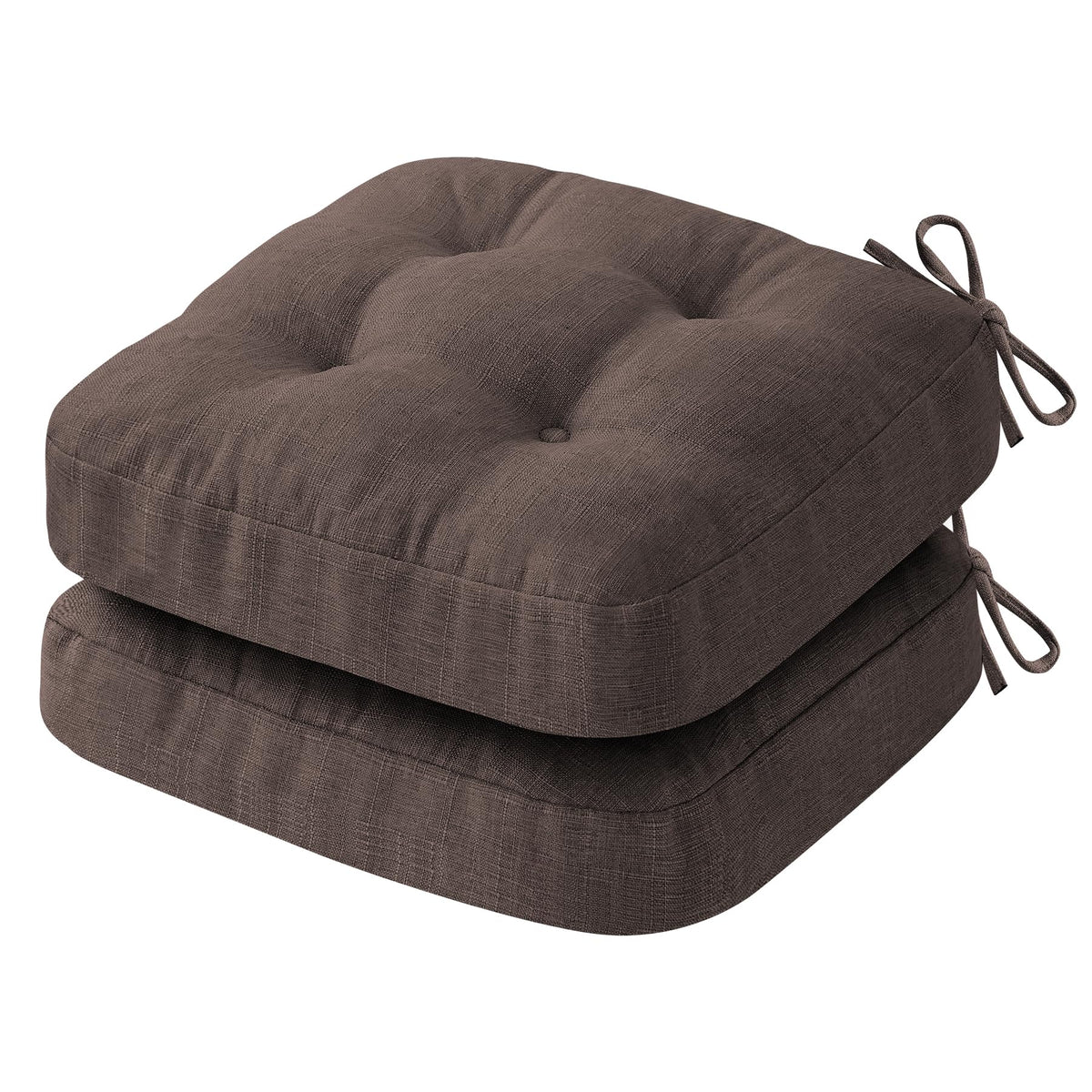 IASEAHK Memory Foam Dining Chair Cushions, Beige, 16.5"x16.5"x3.5"