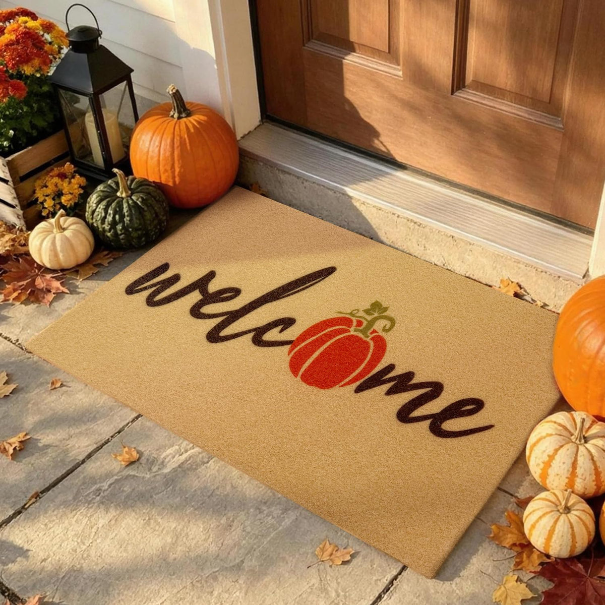 Halloween Door Mat, Non Slip Front Welcome Mat Outdoor Indoor 17x30