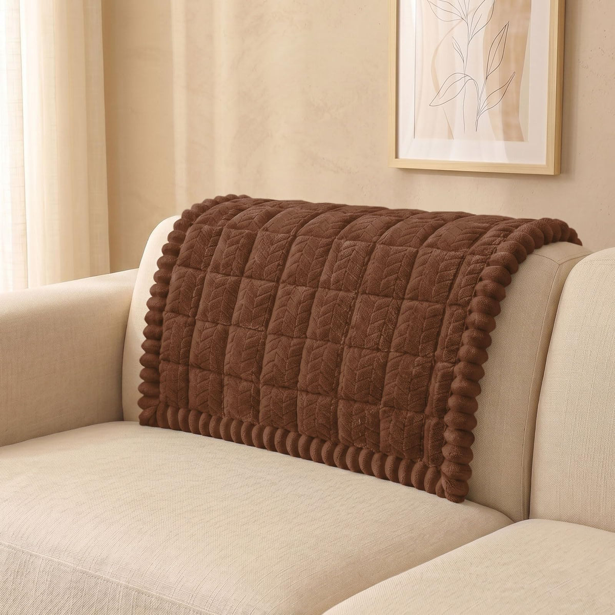 Smiry Couch Cover for Dogs, Non Slip Fuzzy Pet Sofa Covers Washable