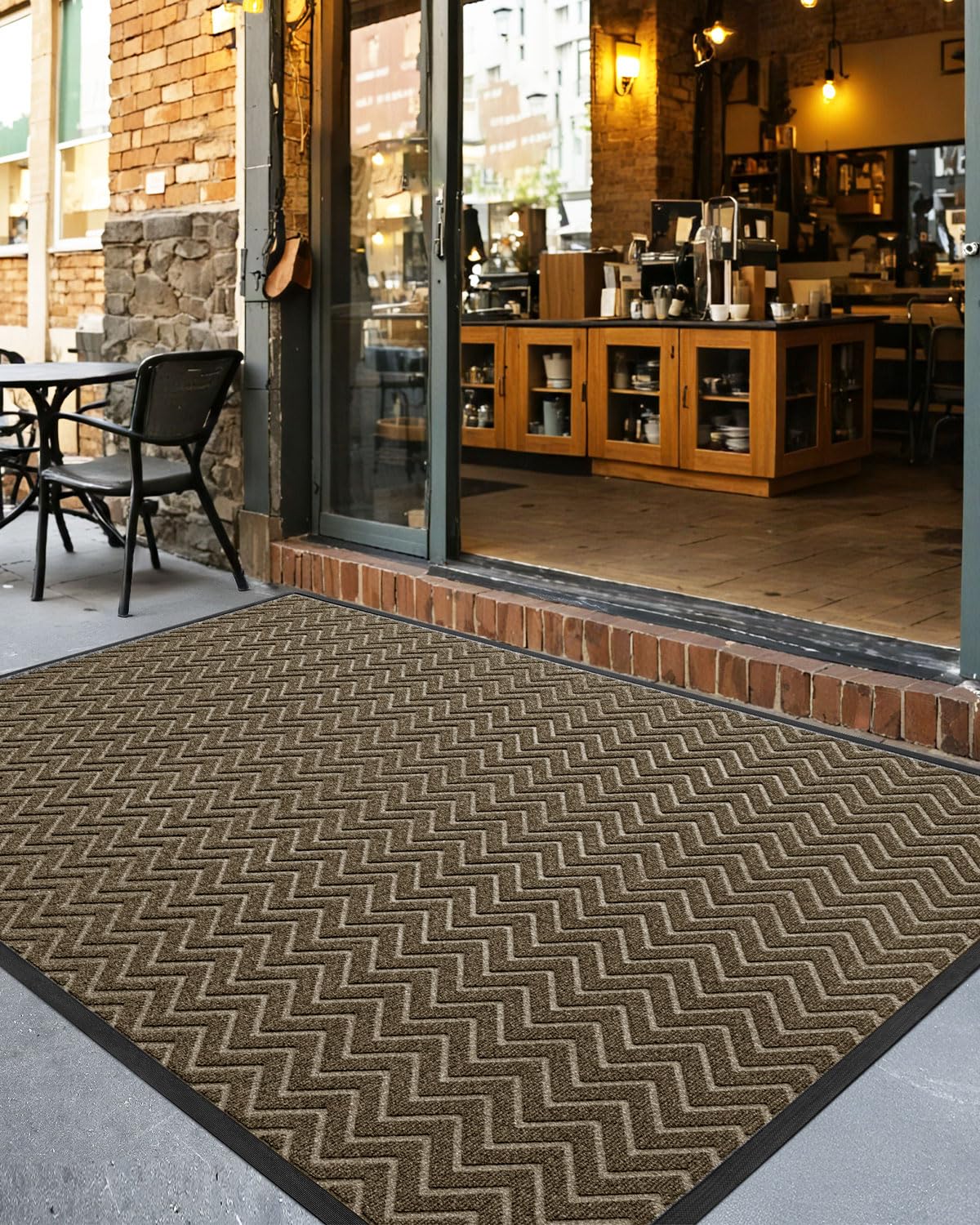 DEXI Front Door Mat Outside Entrance 24x36 Welcome Rubber Entry Doormat