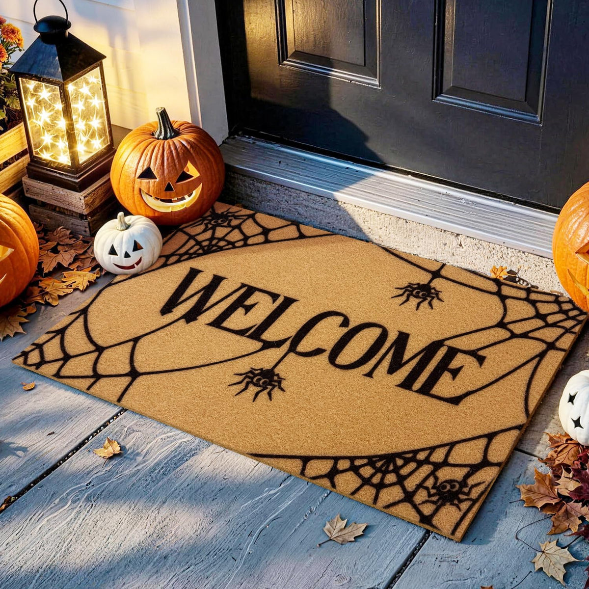 Halloween Door Mat, Non Slip Front Welcome Mat Outdoor Indoor 17x30