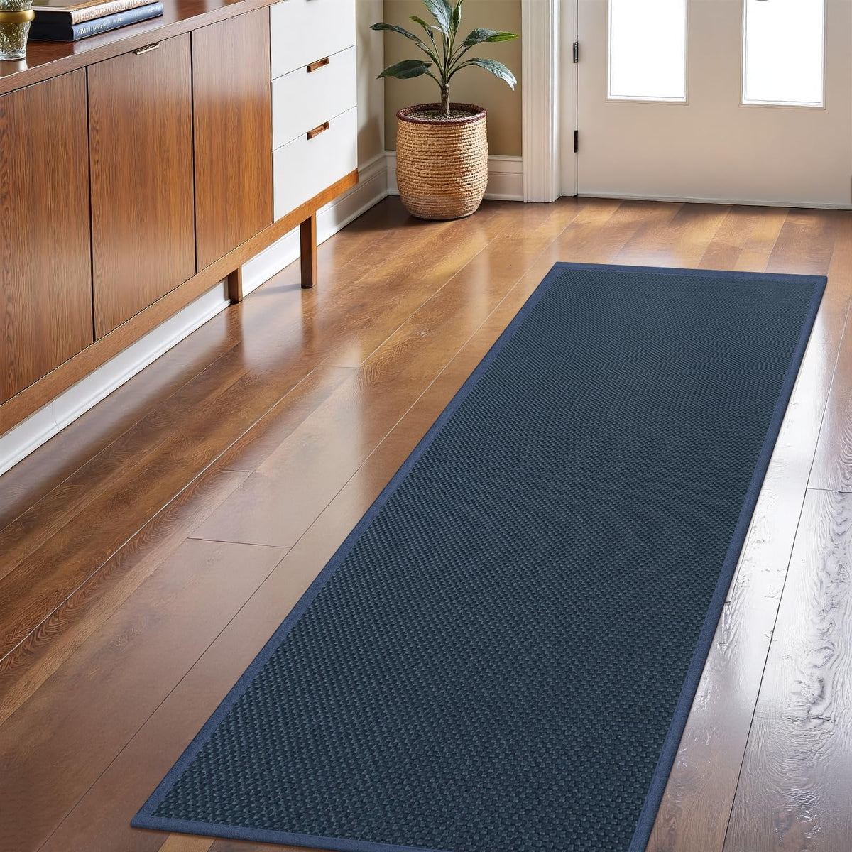 LEKEEPGO Door Mat 17"x29", Non Slip Washable Indoor Door Mat, Khaki