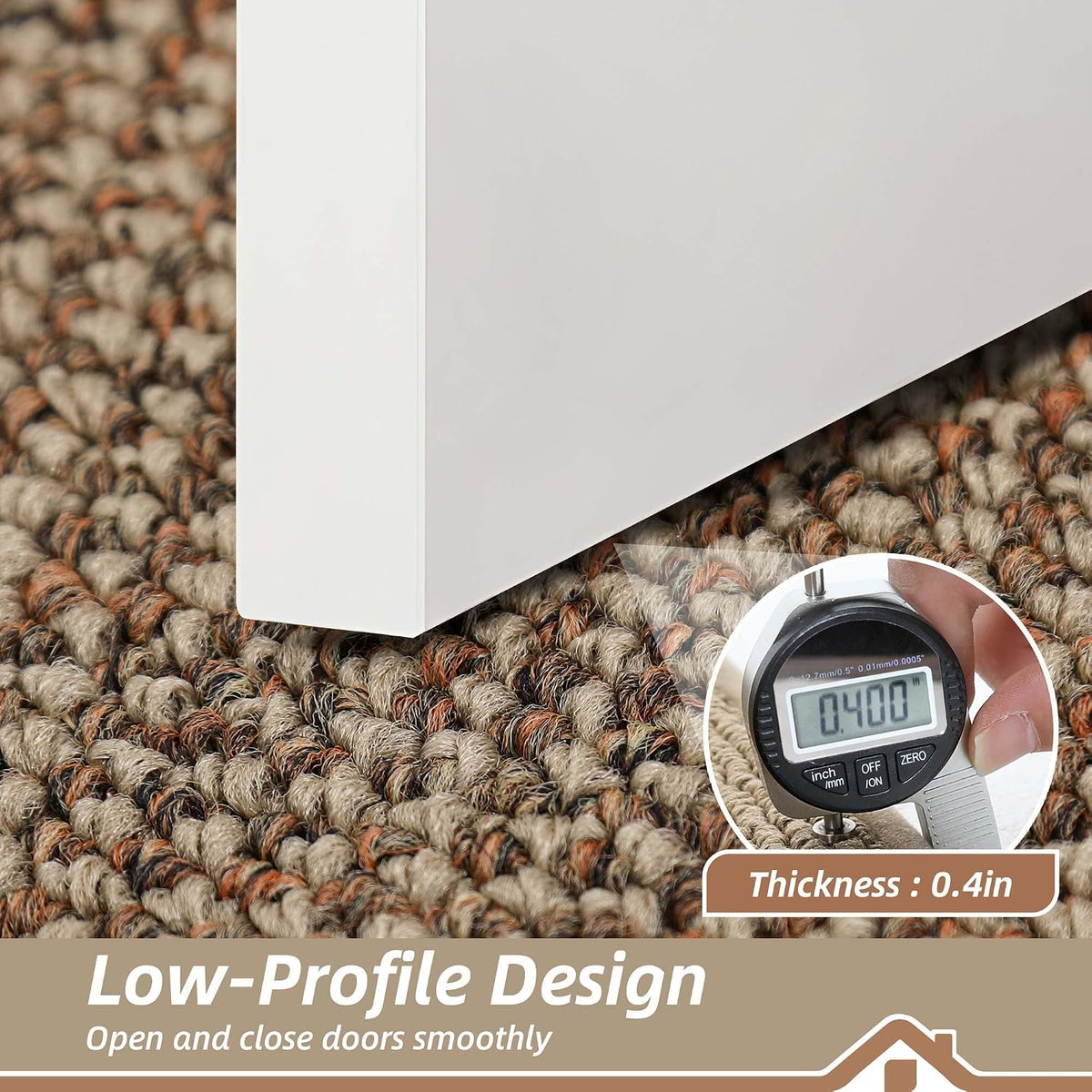 BEQHAUSE Indoor Door Mat 20" x 32", Dirt Trapper Door Mats, Taupe