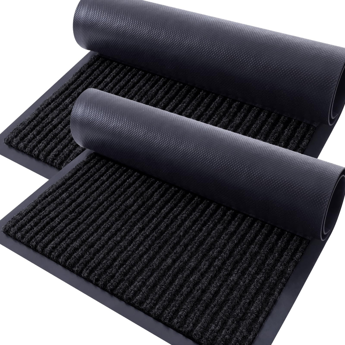 OLANLY 2-Pack Front Door Mats 29.5x17, Waterproof Heavy-Duty Doormats