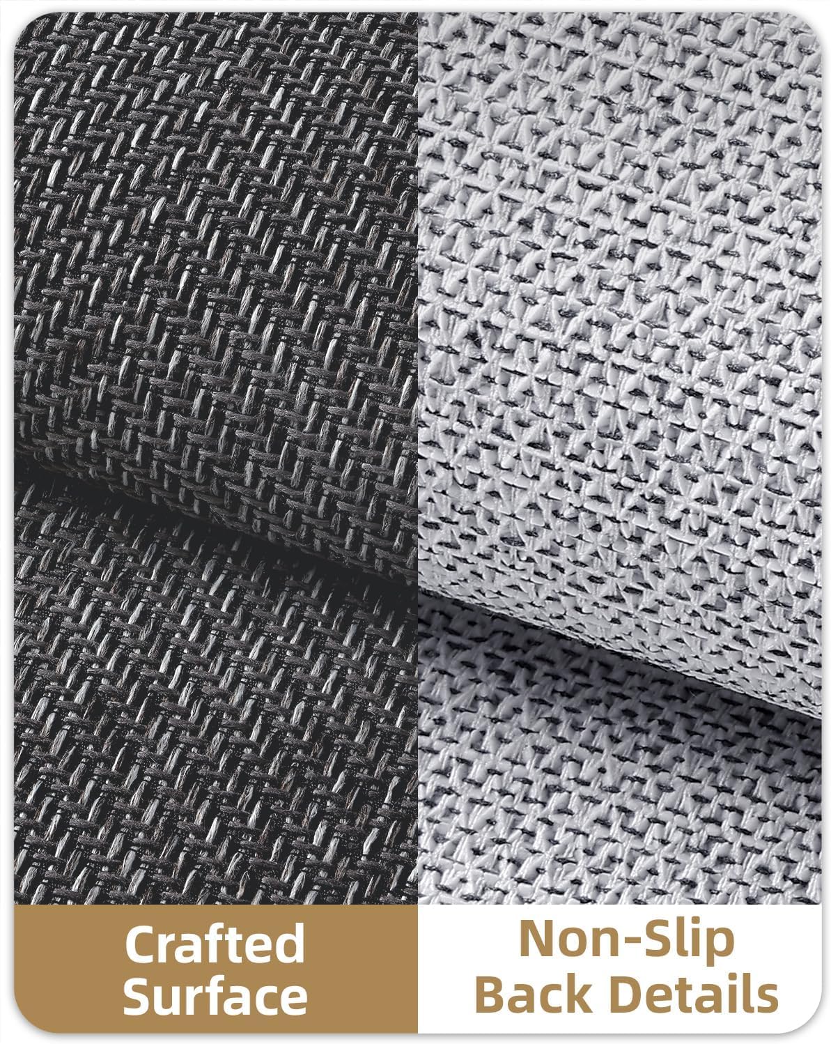 Color&Geometry Ultra Thin Indoor Door Mat 24"x36"Entrance Mat,Charcoal Grey