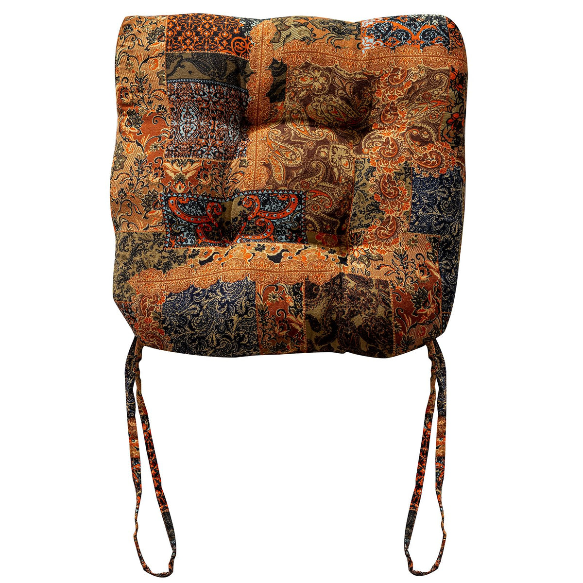 vctops Farmhouse Bird Print Chair Cushions with Ties U-Shaped Soft Comfortable Chair Pads Non Slip Seat Cushions for Indoor Dining Room and Kitchen Chairs (White,16"x16")